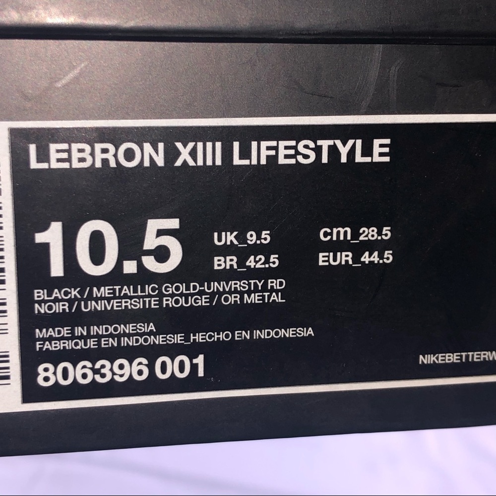 Nike LeBron  XIII (13) Lifestyle Black - Picture 6 of 6